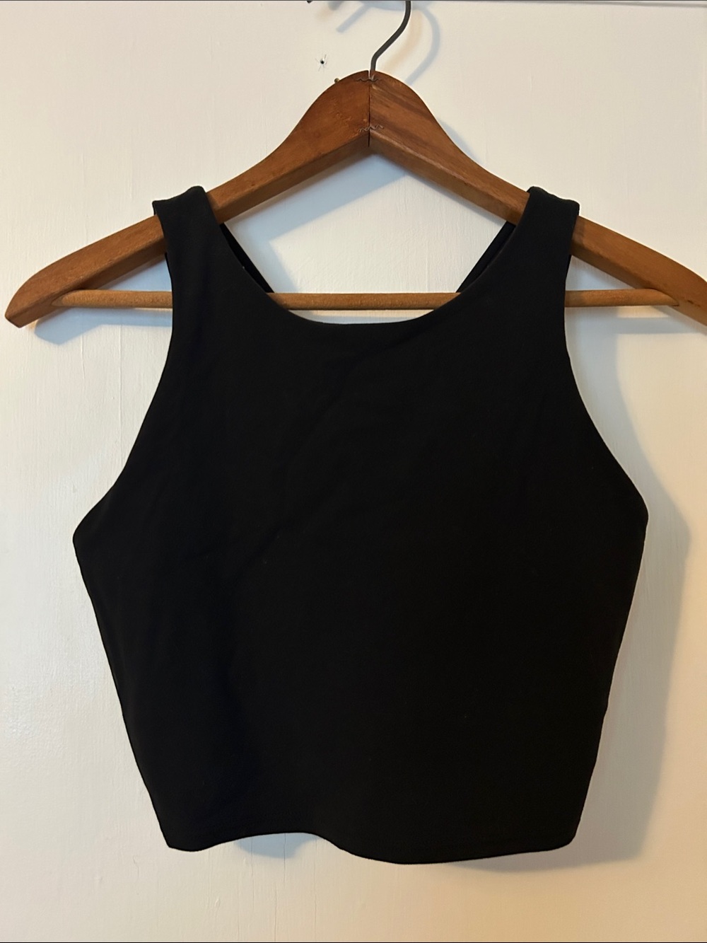 Athleta Strappy Black Crop Tank Bra